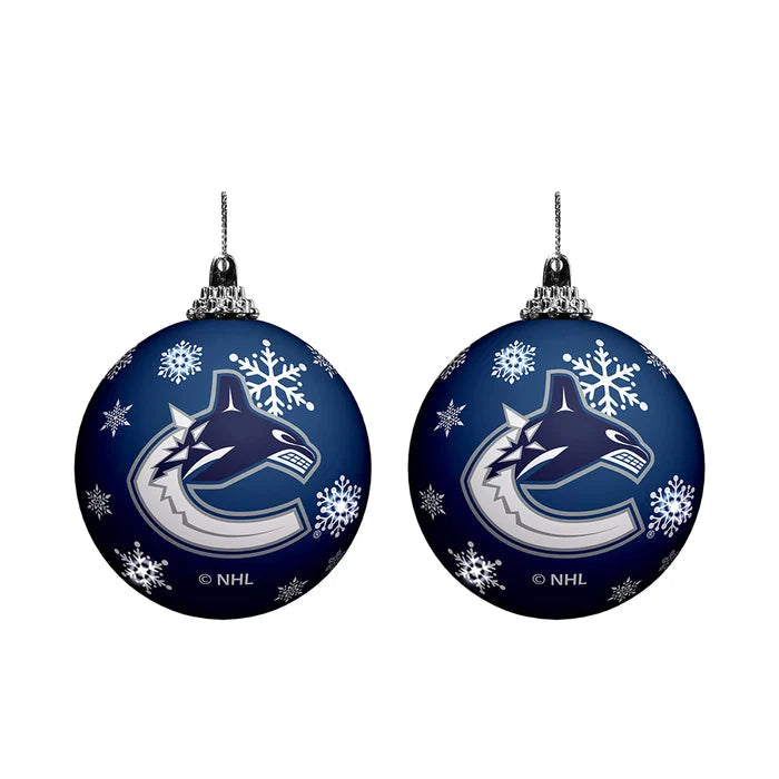Vancouver Canucks Ball Ornament – two pack on white background