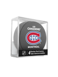Montreal Canadiens Hockey Puck Coaster Set – NHL Licensed (4-Pack)