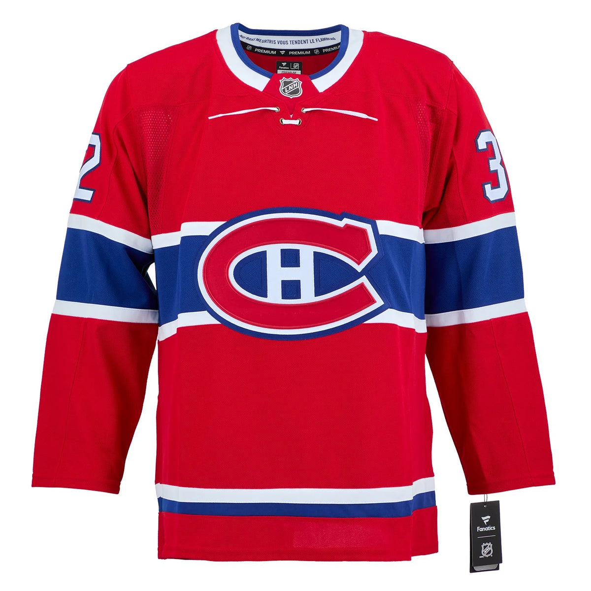 Jacob Fowler Autographed Montreal Canadiens Fanatics Premium Jersey - front and back view showing autograph