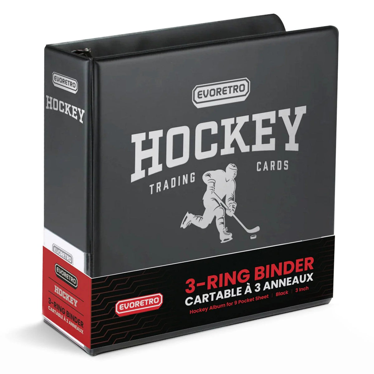 Evoretro Hockey Trading Cards 3-Ring Binder Black