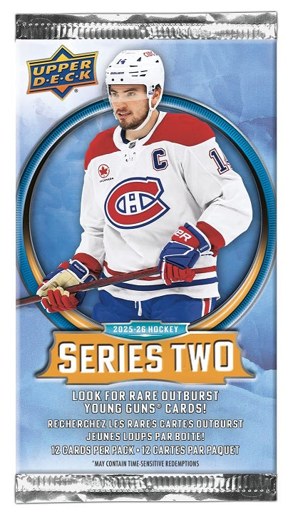 2025-26 Upper Deck Hockey Series Two Gravity Feed Pack